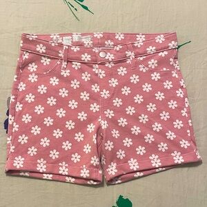 Girls L 10-12 Pink Daisy Shorts